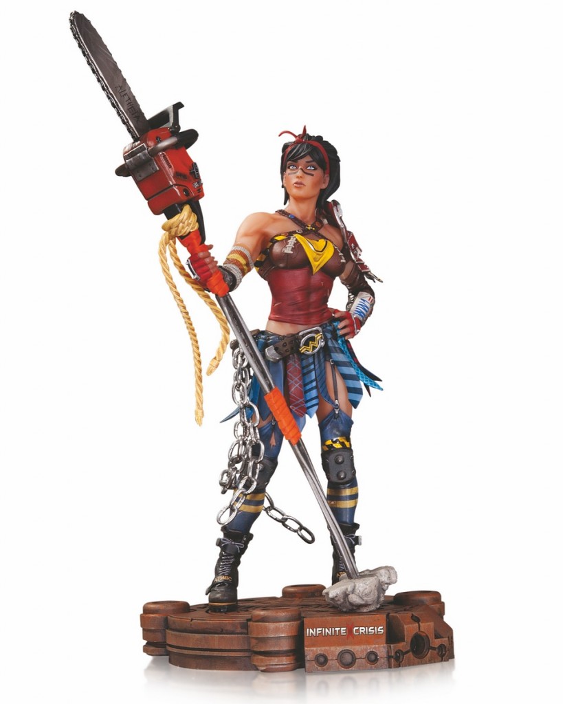 Infinite Crisis statue - Atomic Wonder Woman with chainsaw