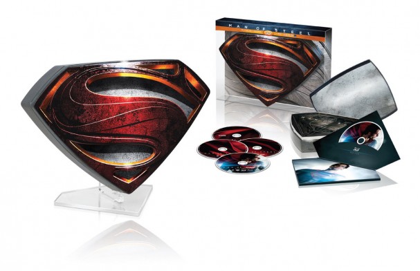 Man of Steel Blu-ray - limited release metal “S” glyph with lucite glass stand