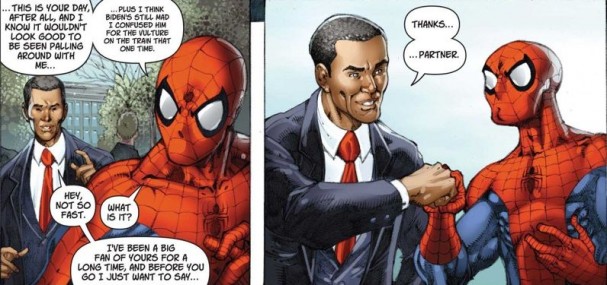 Spider-man and Barack Obama