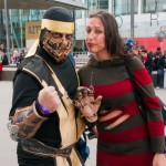 Oz Comic-Con 2014 – Melbourne cosplay – Scorpion (Mortal Kombat) and "Freddy Krueger"